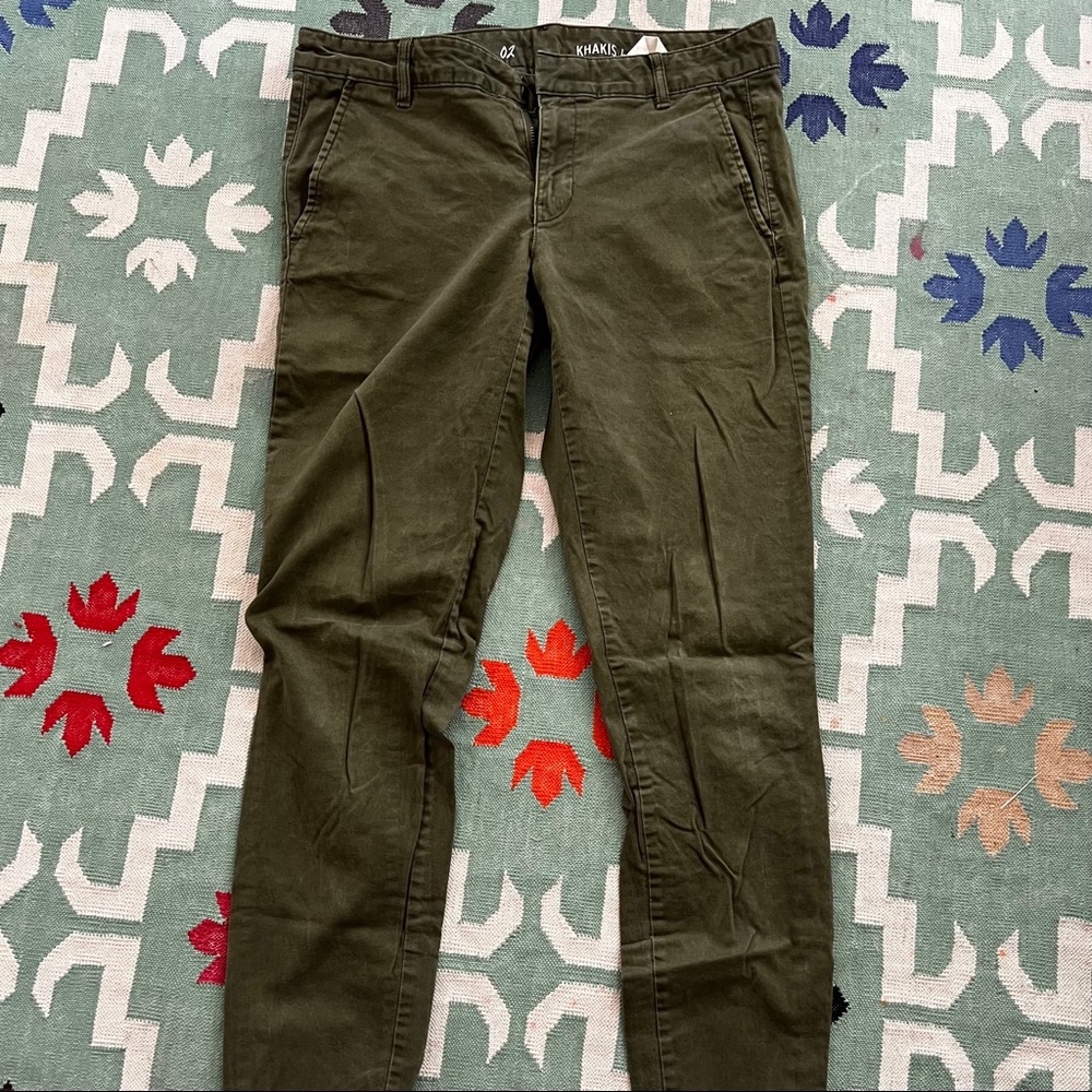 Faded green chinos skinny